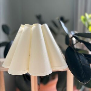 Two Fluted Cream Lampshades